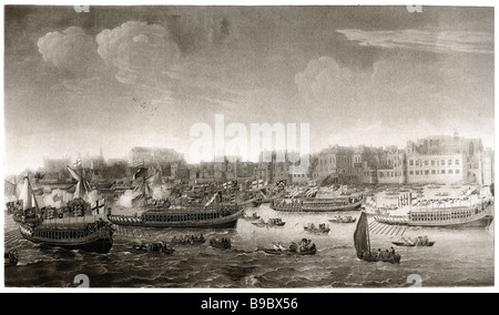 Herr Bürgermeister Tag 1683 Themse Stadt Festzug Stockfoto