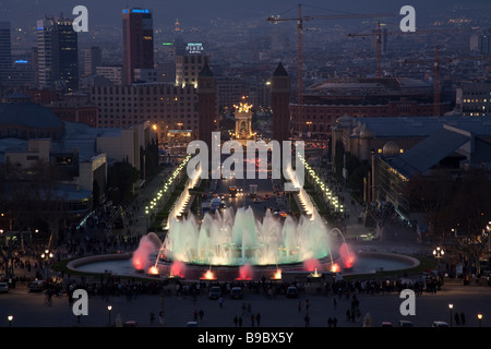 Font Magica, Placa d ' Espanya, Barcelona-Spanien Stockfoto