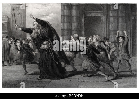 Shylock, nachdem die Testversion Kaufmann von Venedig der Kaufmann von Venedig ein Theaterstück von William Shakespeare ist, geglaubt, um schreiben gewesen Stockfoto