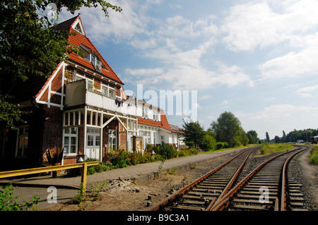 Historischer Bahnhof im Süden von Bergedorf, Hamburg. Stockfoto