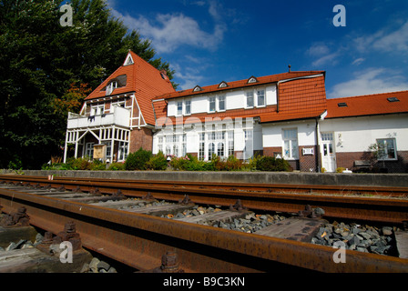 Historischer Bahnhof im Süden von Bergedorf, Hamburg. Stockfoto