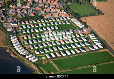 Luftaufnahme des Carrington statische Caravan Park. New Milford-sur-Mer. Hampshire. VEREINIGTES KÖNIGREICH. Stockfoto