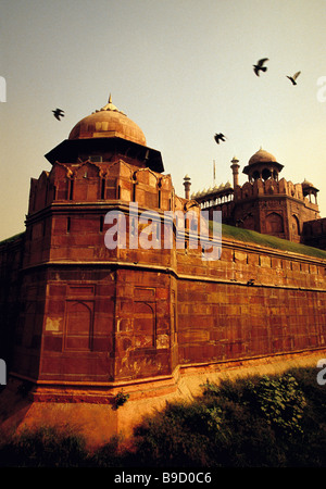 Das Rote Fort, ursprünglich ein Mughal Königsresidenz, in Alt-Delhi Stockfoto