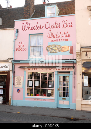 Wheelers Oyster Bar whitstable High Street unabhängiges Fischrestaurant Stockfoto