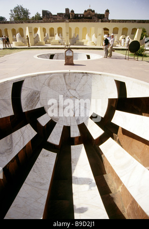 Astronomisches Observatorium Jantar Mantar in Jaipur, Rajasthan Stockfoto