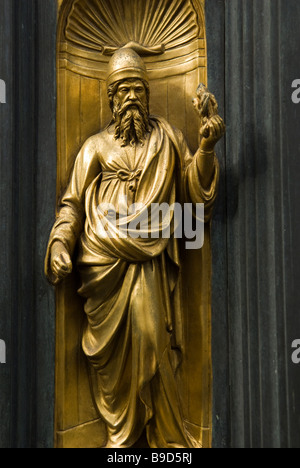 Ost-Türen des Bapistry von Lorenzo Ghiberti in Florenz Italien Stockfoto