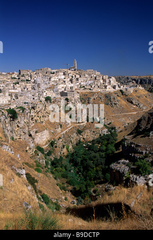 Italien, Basilicata, Matera, Sassi und Gravina Schlucht Stockfoto