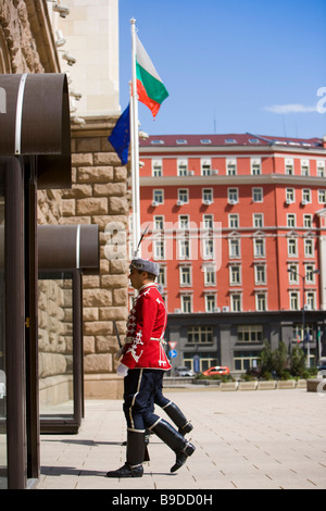 Präsidentenpalast bewacht Sofia Bulgaria Stockfoto