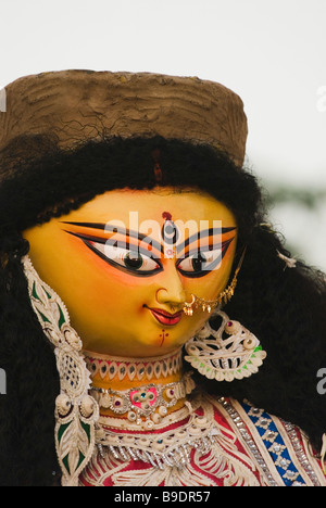 Statue der Göttin Durga, Kolkata, Westbengalen, Indien Stockfoto