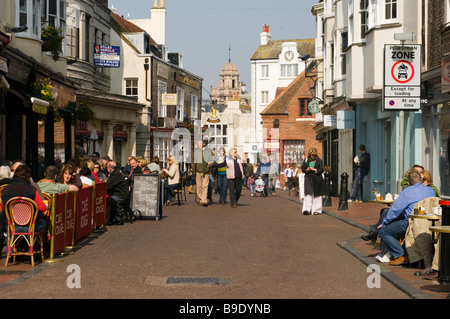 Die Fahrspuren Brighton East Sussex England uk Shops einkaufen Stockfoto