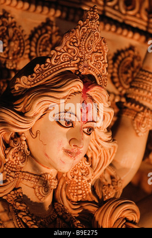 Statue der Göttin Durga, Kolkata, Westbengalen, Indien Stockfoto