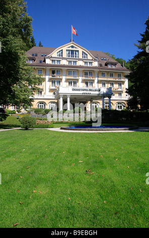 Grand Hotel Bellevue Gstaad Berner Oberland Schweiz Stockfoto