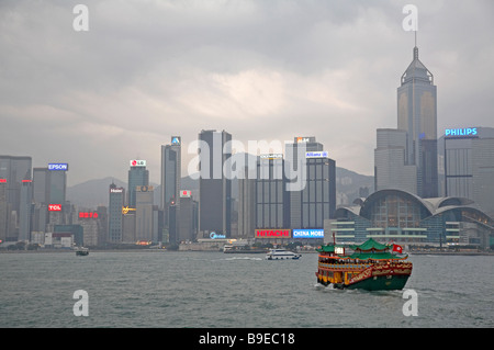 Ausflugsboot in Hong Kong, China Stockfoto