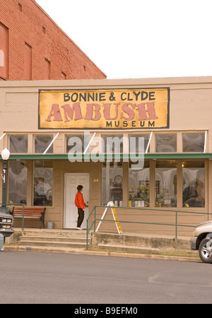 Bonnie und Clyde Ambush Museum Gibsland Louisiana USA Stockfoto