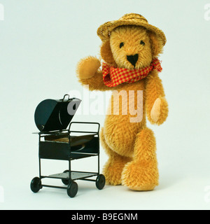 Mini Teddybär BBQ (Mini tragen Sammlung) Stockfoto