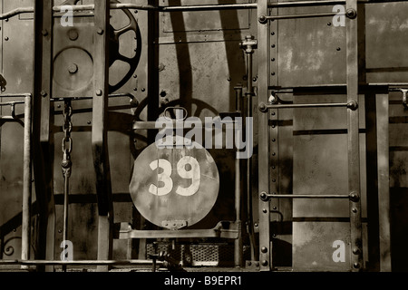Caboose Clemson University, South Carolina Botanical Garden. Südbahn-Zug. Stockfoto