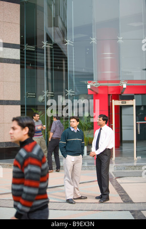 Indien-Gurgaon TechCenter 50km von Delhi Mitarbeiter rechtzeitig Pause Stockfoto