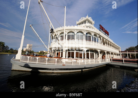 Dampfer Boot Restaurant Downtown Disney Orlando Florida Lake Buena Vista Stockfoto