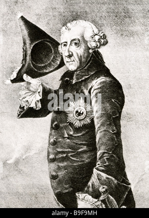 Friedrich II. bekannt als Friedrich der große König von Preußen, 1712-1786 Stockfoto