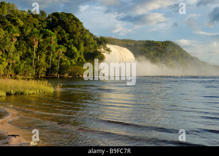 Wasserfall im Wald, Salto Hacha, Canaima National Park, La Gran Sabana, Venezuela Stockfoto