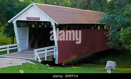 Cutler Donahoe überdachte Brücke Winterset Madison County Iowa, USA Stockfoto