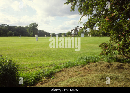 Cheshire Cholmondeley Burg Dorf cricket Stockfoto