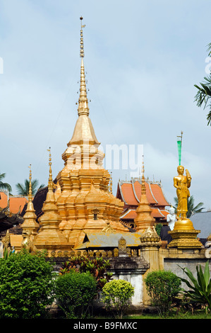 China, Provinz Yunnan, Xishuangbanna Bezirk, Ganlanba (Menghan). Tempelbau in der Dai-Minderheit-Park Stockfoto