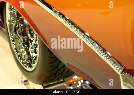 Billet trim und Rad-Detail auf eine 1956 Chevrolet 210 schwer Top Hot Rod am 2009 Detroit Autorama Stockfoto