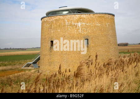 Martello-Turm Y in den Sümpfen Bawdsey Suffolk England Stockfoto