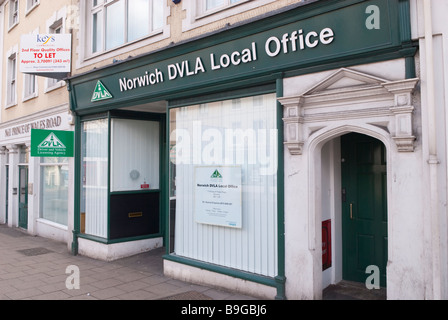 Norwich DVLA Niederlassung Umgang mit driving Lizenzierungsprobleme Stockfoto