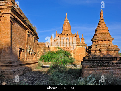 die antiken Tempel Pagan Bagan in Myanmar Burma Birma Stockfoto