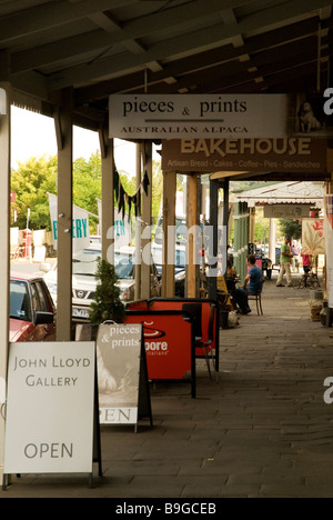Pfeifer Straße Cafés, Shire, Australien Stockfoto