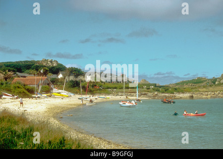 Alten Grimsby Hafen Tresco Isles of Scilly England UK Stockfoto