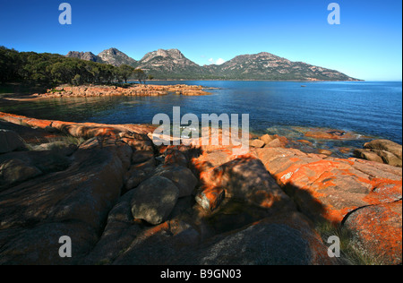 Coles Bay Gefahren Freycinet Peninsula Tasmanien Stockfoto