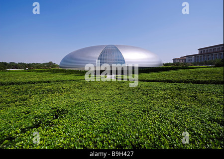 China, Beijing, das Ei Oper Nationaltheater von Paul Andreu entworfen Stockfoto