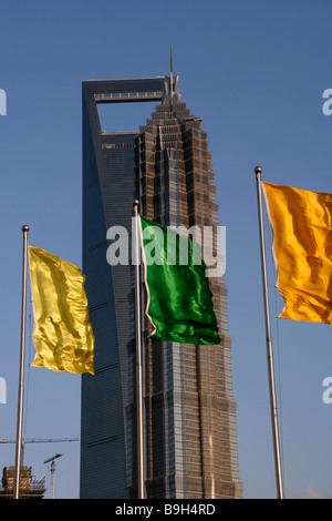 China, Shanghai. Jin Mao Building und World Financial Center in Pudong Stockfoto