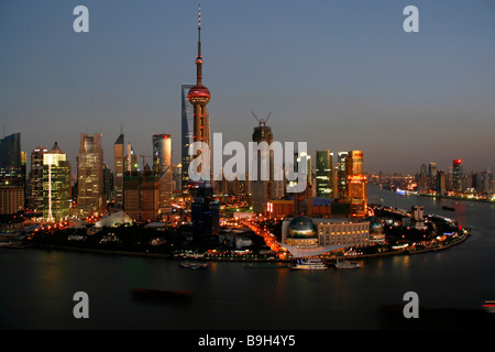 China, Shanghai. Blick von der Hyatt on the Bund Hotel in Shanghai. Stockfoto