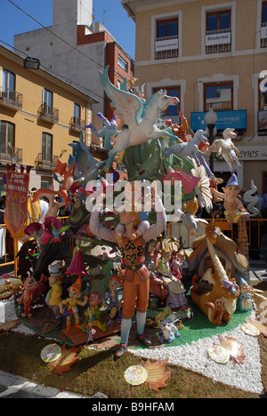 Kinder Falla, Las Fallas Fiesta, Dia de San Jose, Denia, Provinz Alicante, Comunidad Valenciana, Spanien Stockfoto