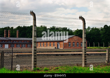 Häftling im KZ Auschwitz - II-Birkenau Gefangener Registrierung und Dusche Block bezeichnet die Sauna Stockfoto