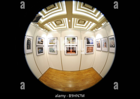 Fisheye Bild, Galerie, Ausstellung, Fotografie Stockfoto