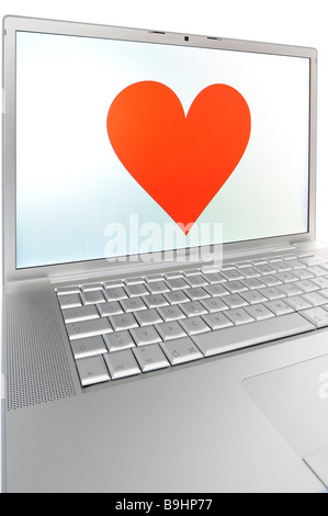 Apple MacBook Pro Notebook, Symbol für online-dating Stockfoto