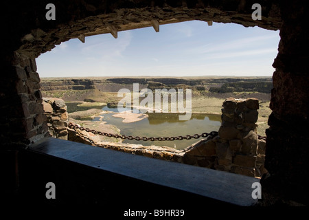 Dry Falls Overlook, Sun Lakes - Dry Falls State Park, Washington Stockfoto