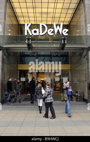 Haupteingang zum Berliner KaDeWe Kaufhaus, Berlin, Deutschland, Europa Stockfoto