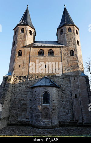 Münsters Druebeck, romanische Basilika, von Ilsenburg, Harz, Sachsen-Anhalt, Deutschland, Europa Stockfoto