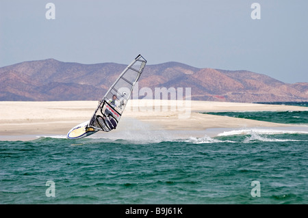 Sailboarder in Los Barilles, Baja California Sur, Baja California, Mexiko, Mittelamerika Stockfoto