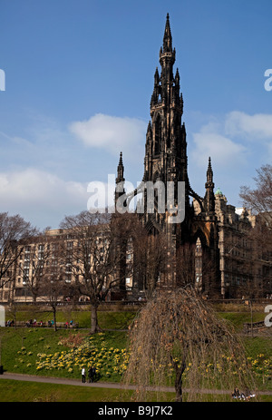 Walter Scott Monument, Princes Street Gardens, Edinburgh, Schottland, UK, Europa Stockfoto