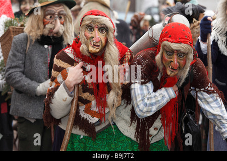 Hexen, Mullerlaufen-Parade in Thaur, Karneval Tradition, Tirol, Österreich Stockfoto