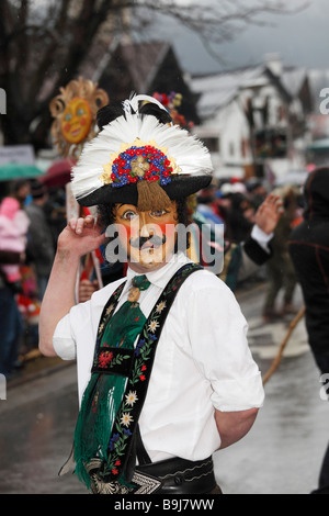 Mullerlaufen-Parade in Thaur, Karneval Tradition, Tirol, Österreich Stockfoto