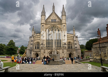 Kathedrale von Winchester, Hampshire, England, Vereinigtes Königreich, Europa Stockfoto