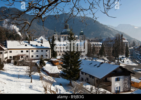 Barocke Ettal Benediktiner Kloster Ettal, Graswangtal Tal, Bayern, Deutschland, Europa Stockfoto